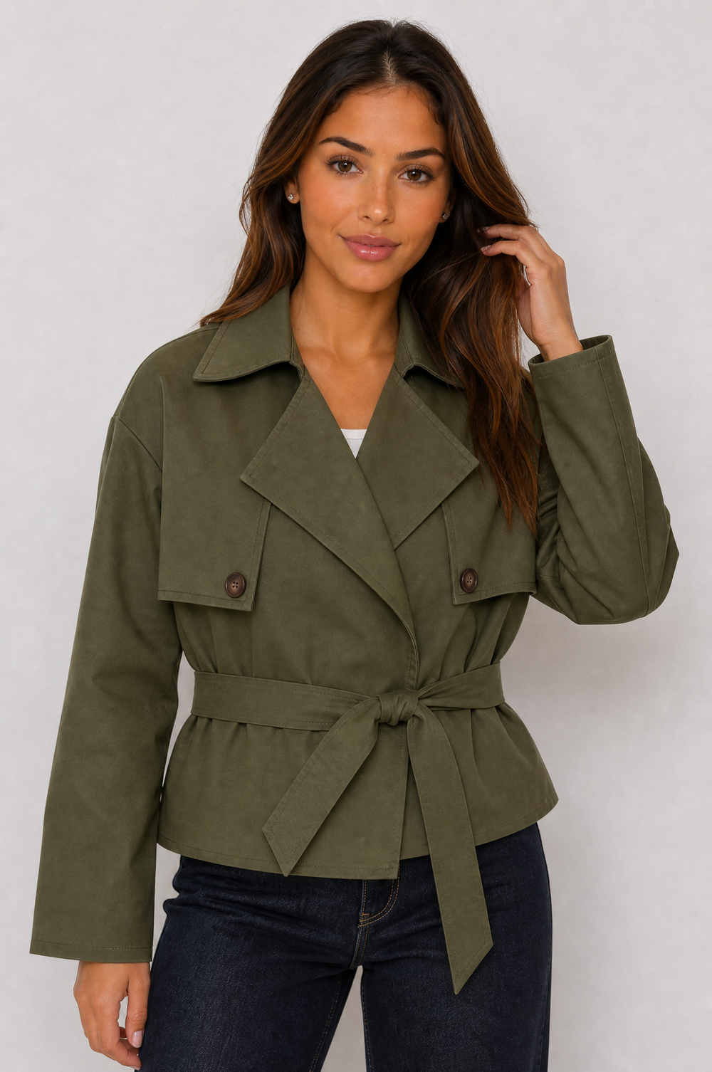 Ginevra Trench Verde militare