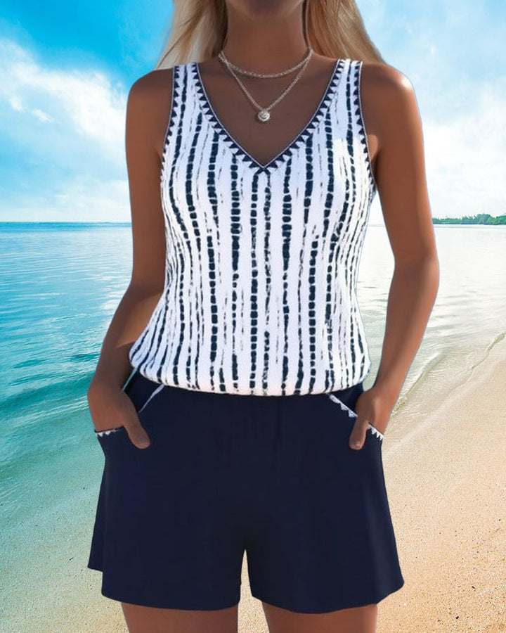 Mia | Costume casual due pezzi con stampa e tasche
