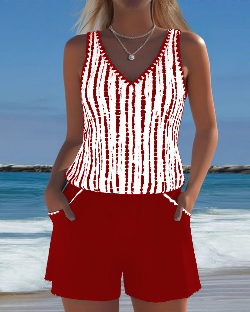 Mia | Costume casual due pezzi con stampa e tasche