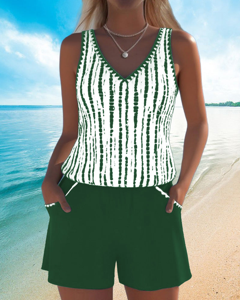 Mia | Costume casual due pezzi con stampa e tasche