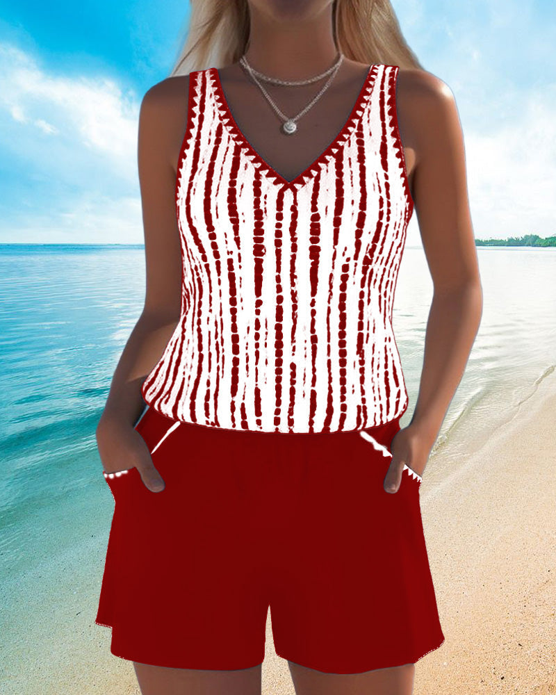 Mia | Costume casual due pezzi con stampa e tasche