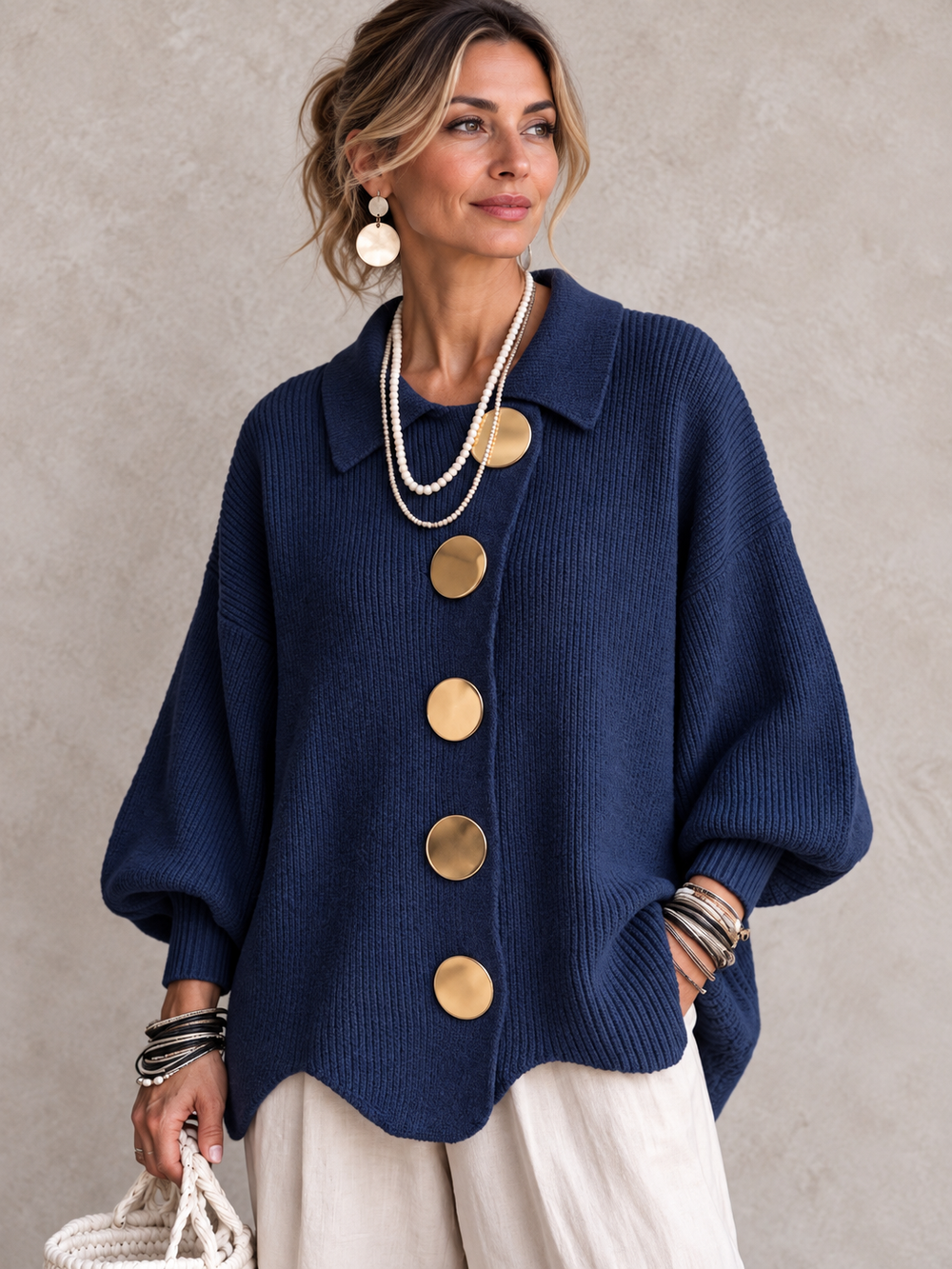 Orla Cardigan Blu scuro