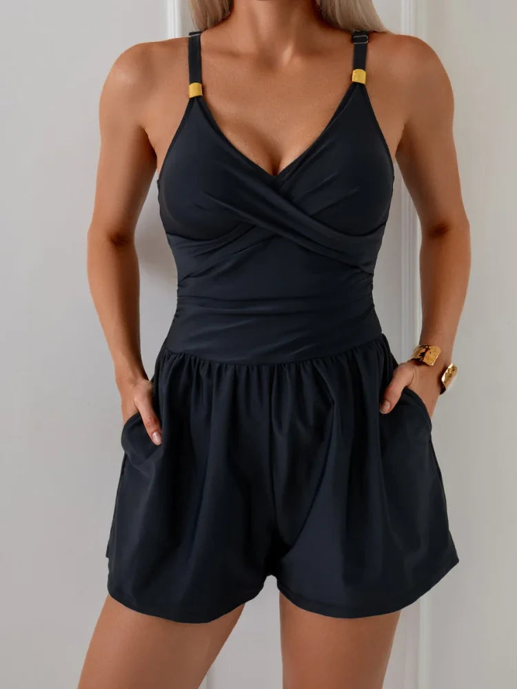 Sloane | Tuta mare arricciata con tasche