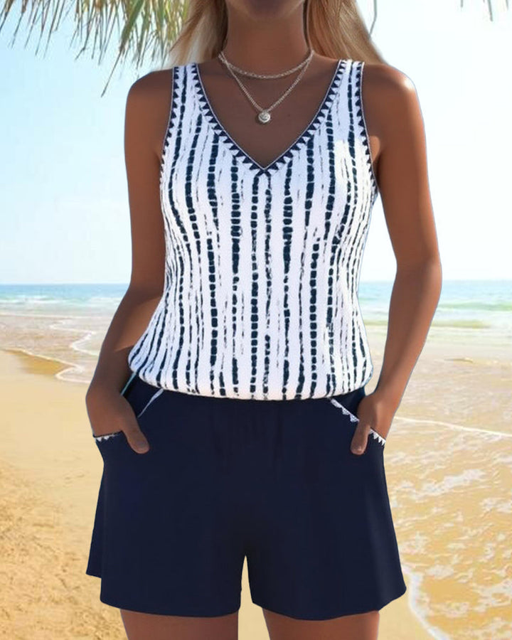 Mia | Costume casual due pezzi con stampa e tasche