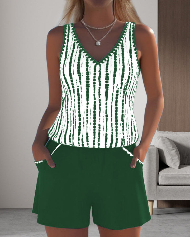 Mia | Costume casual due pezzi con stampa e tasche