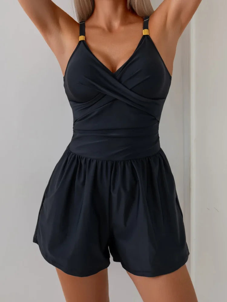 Sloane | Tuta mare arricciata con tasche