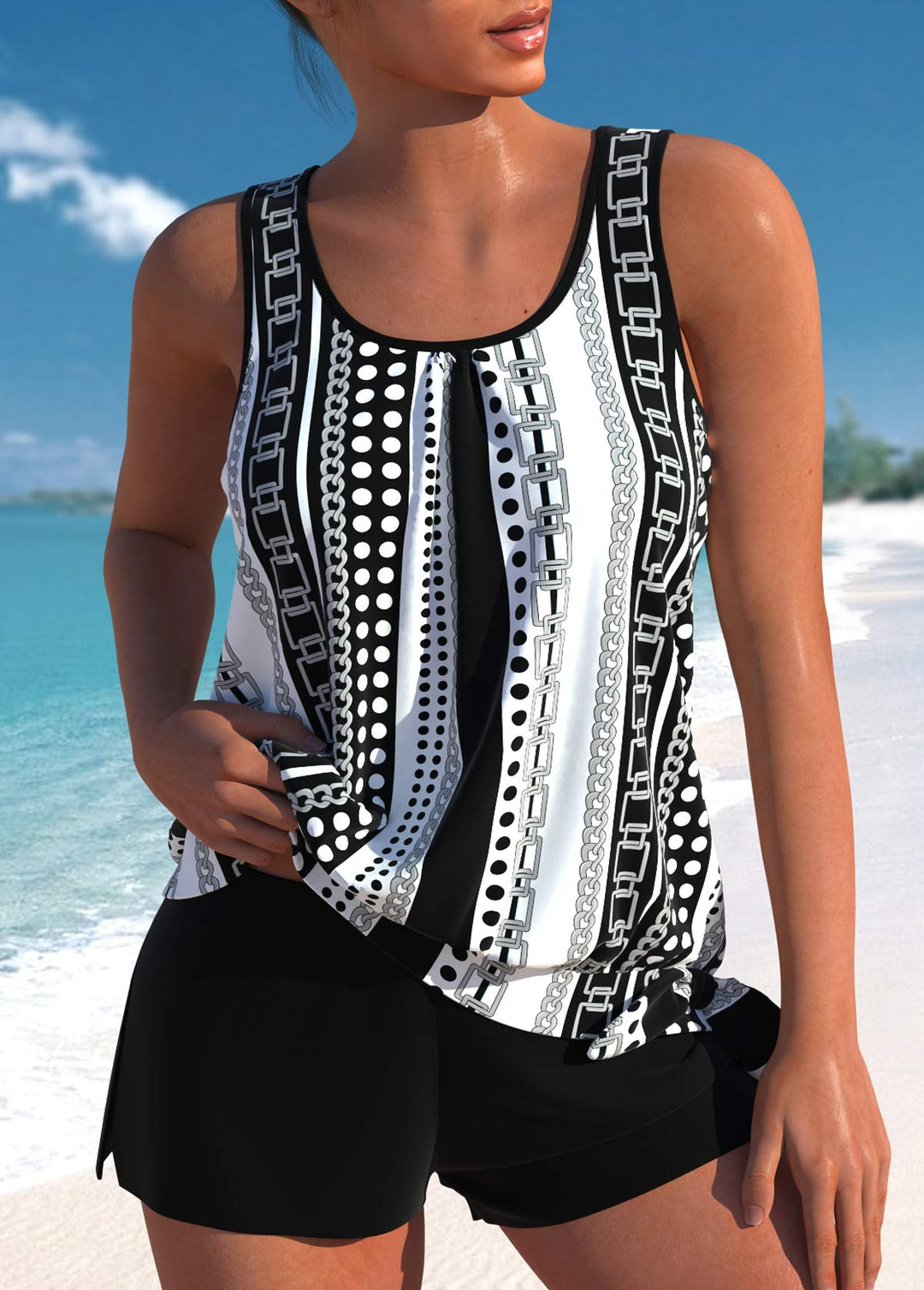 Helena | Tankini floreale che valorizza la figura senza segnare