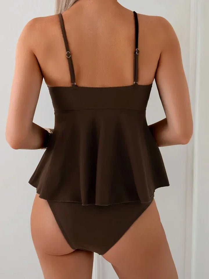 Coco | Completo tankini peplum che copre la pancia