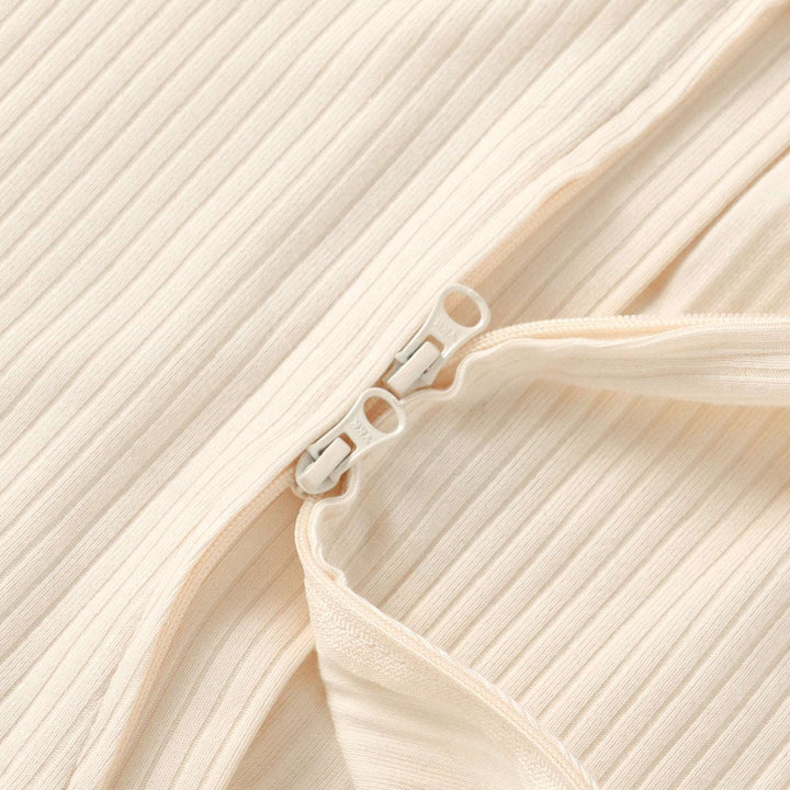 JBØRN Organic Cotton Ribbed Baby Sleep Suit and Hat