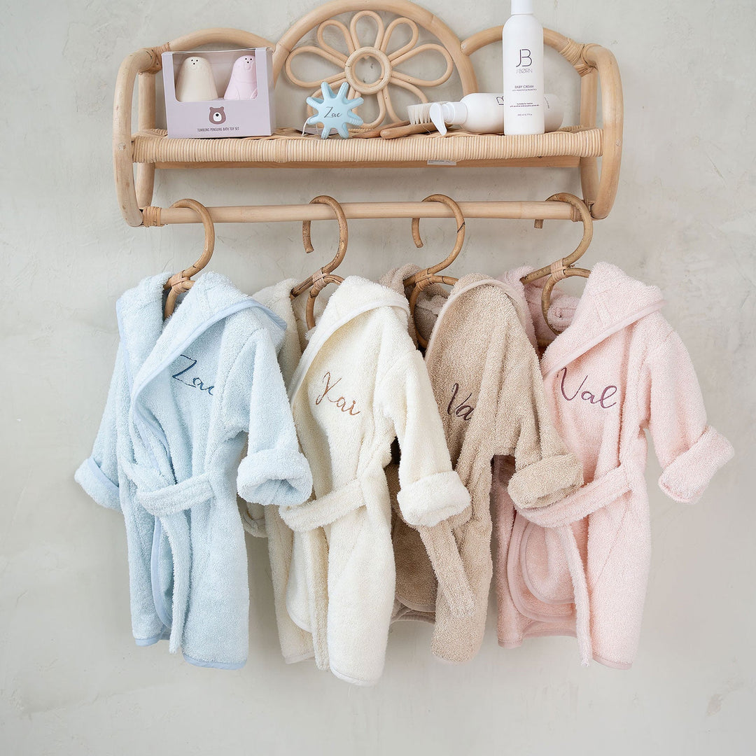 JBØRN Baby Spa Gift Set | Bathrobe, Hairbrush Set &amp; Skincare