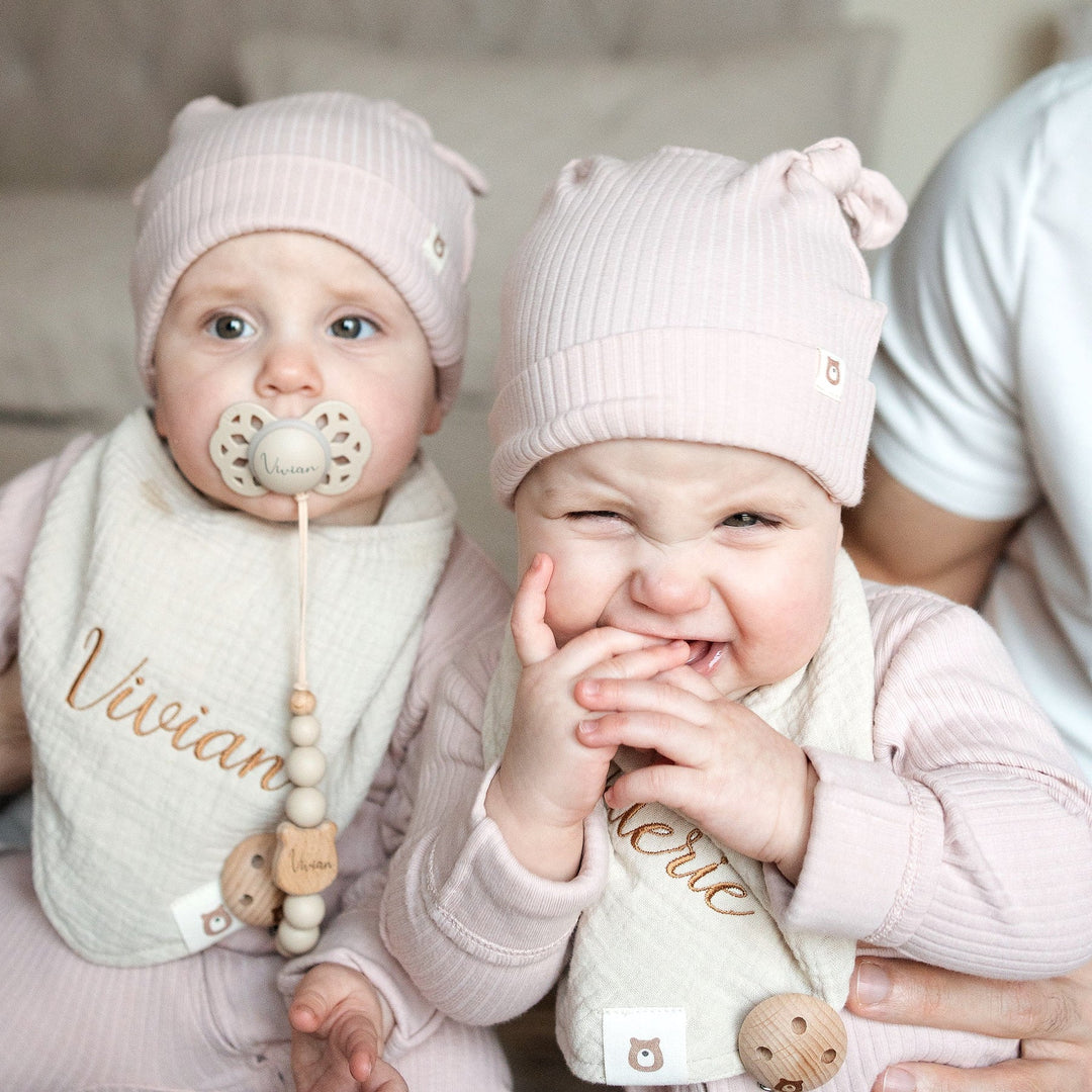 JBØRN Organic Cotton Ribbed Baby Sleep Suit and Hat