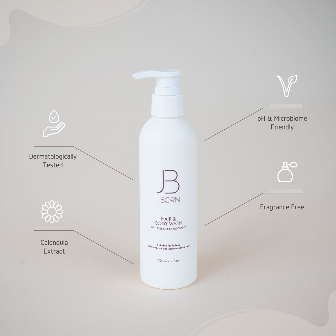 JBØRN Baby Spa Gift Set | Bathrobe, Hairbrush Set &amp; Skincare