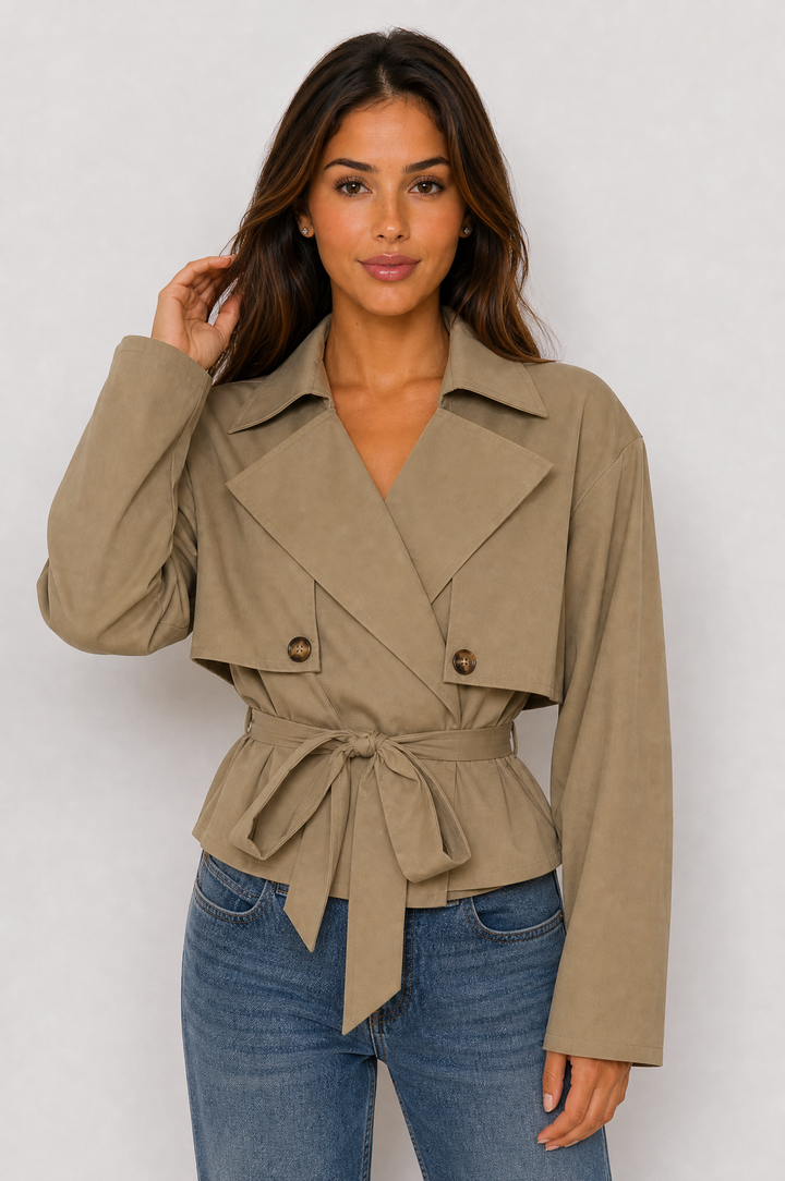 Ginevra Trench Verde Cachi
