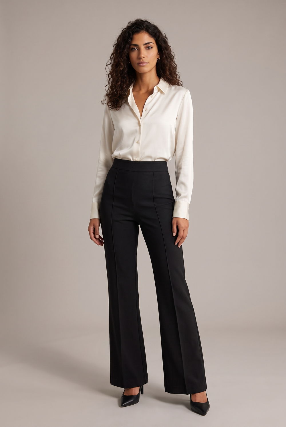 Aria Pantaloni - Nero - outfit look 1