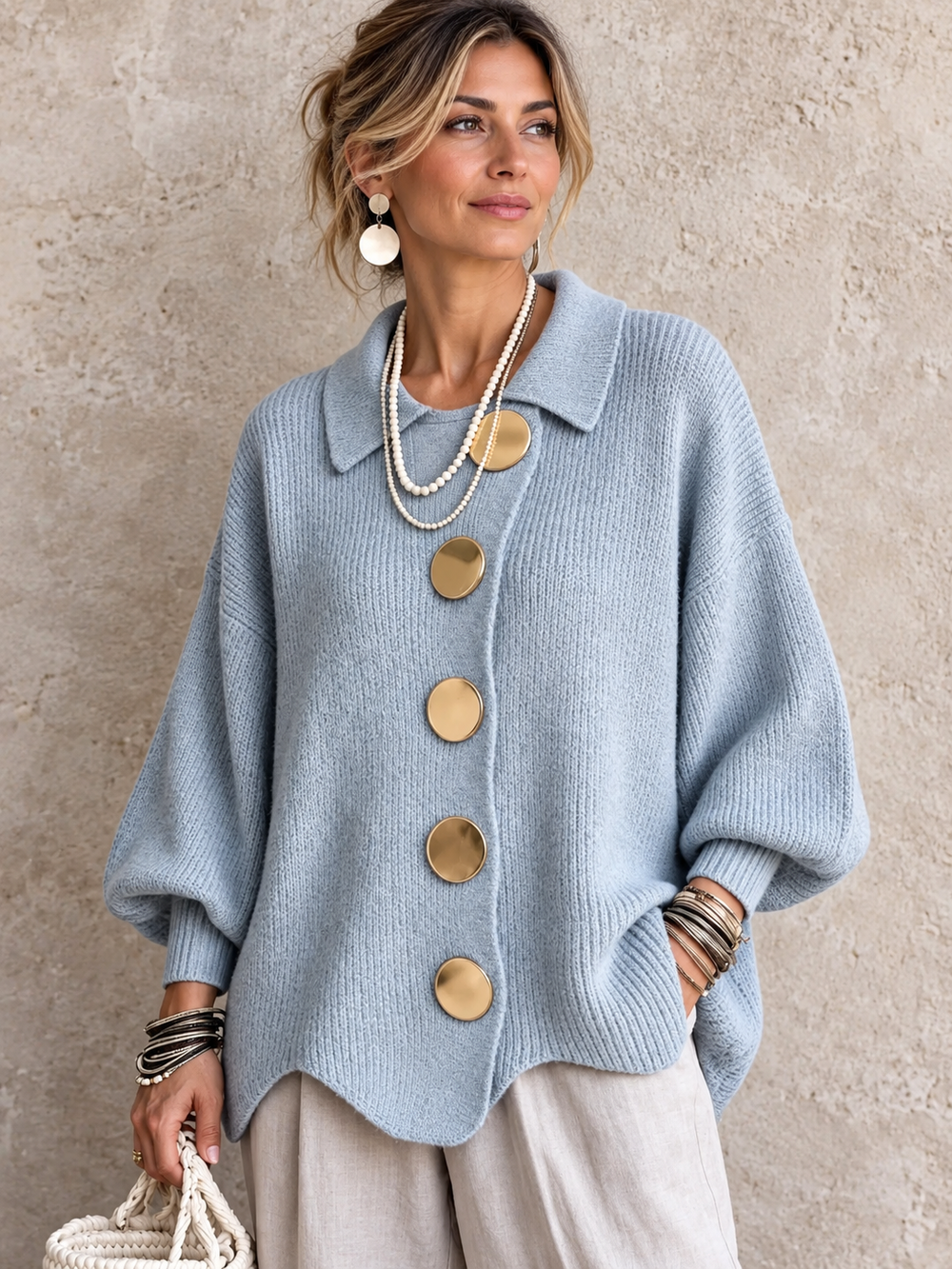 Orla Cardigan Azzurro